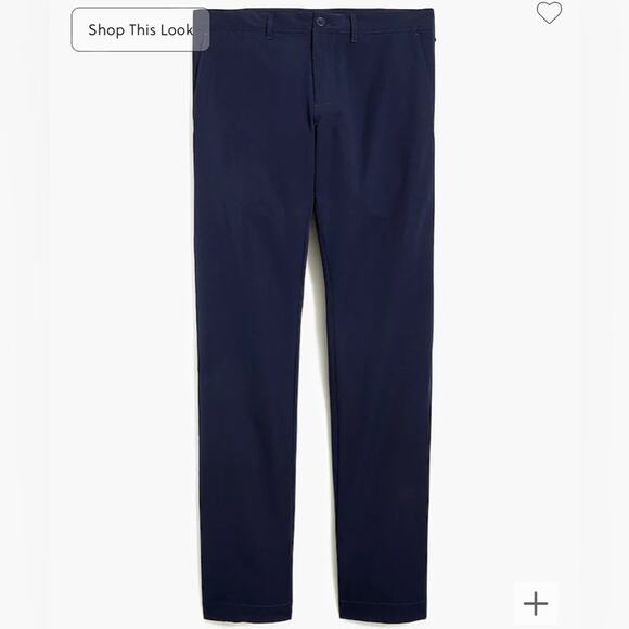 J. Crew NWT Men's Slim-Fit Tech Pants with Stretch Navy Blue Size 32 x 32 - Picture 14 of 14